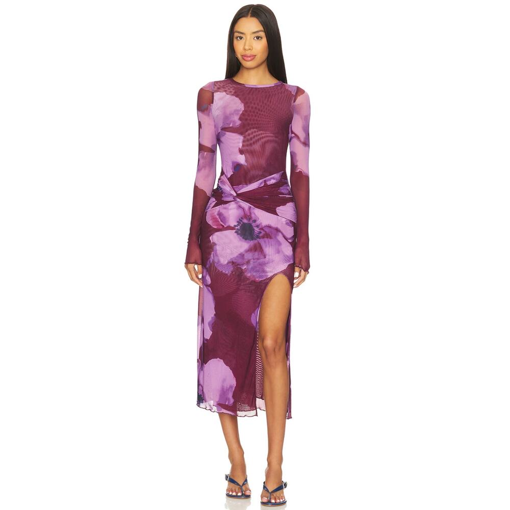 Free People Purple Floral Midi Dress